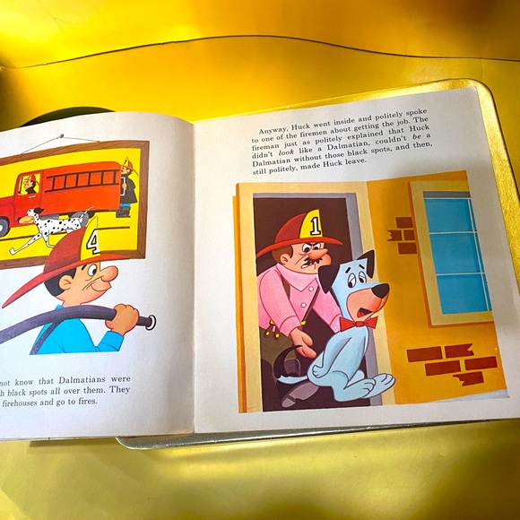 HUCKLEBERRY HOUND VTG 60s AT THE FIREHOUSE PETER PAN VINYL RECORD & STORYBOOK 7” - Picture 7 of 16